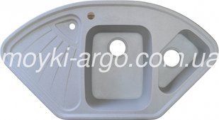 Гранітна мийка Argo Trapezio світло-сіра 1052 фото