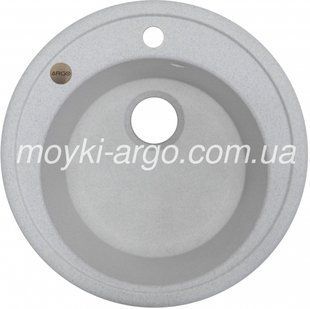 Гранітна мийка Argo Tondo 510 old stone кругла 1008 фото