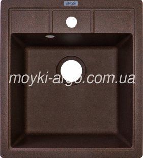Гранітна мийка Argo Bella mokko 1123 фото