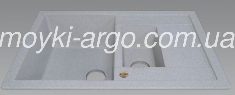 Гранітна мийка Argo Stela Plus світло-сіра 1013 фото