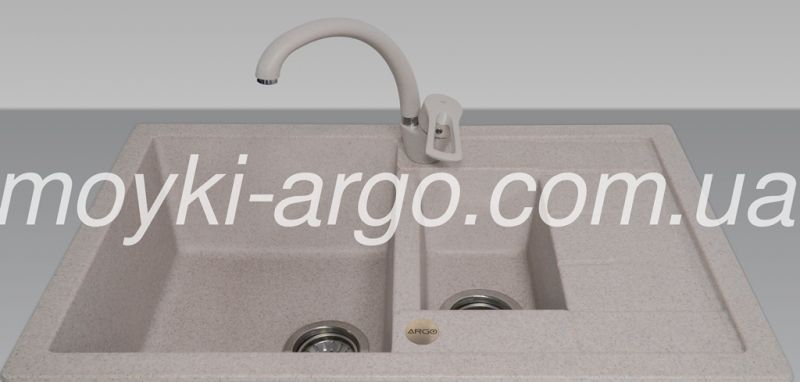 Гранітна мийка Argo Stela Plus terra 1017 фото