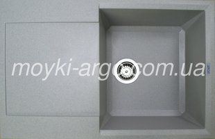 Гранітна мийка Argo Vesta світло-сіра 1230 фото