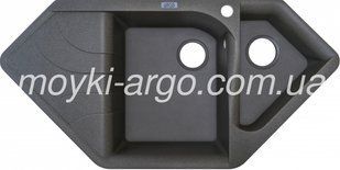 Гранітна мийка Argo Angolo сіра 1132 фото