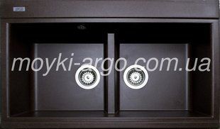 Гранітна мийка Argo Duet mokko 1252 фото