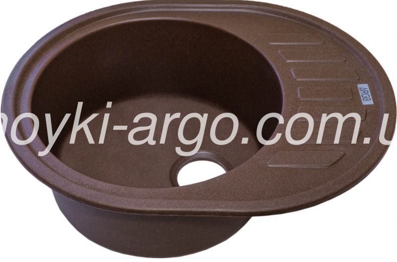 Гранітна мийка Argo Ovale коричнева 1035 фото