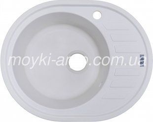 Гранітна мийка Argo Ovale біла 1036 фото