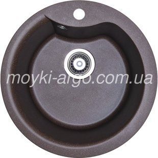 Гранітна мийка Argo Round 485 коричнева 1398 фото