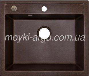 Гранітна мийка Argo Cubo коричнева 1045 фото